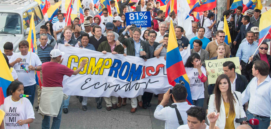 Compromiso Ecuador insiste en las calles que se llame a consulta popular