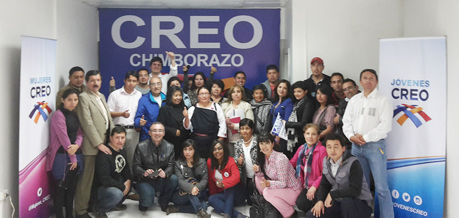 Continúa el fortalecimiento de las bases de Jóvenes CREO y Mujeres CREO en Chimborazo