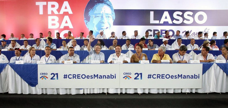 Lasso se reunió con la estructura de CREO de Manabí