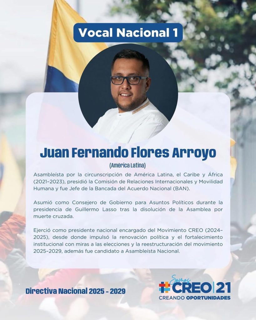 Vocal Nacional 1 CREO - Juan Fernando Flores