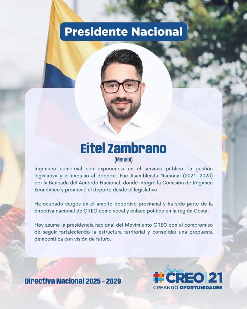 Presidente Nacional CREO - Eitel Zambrano